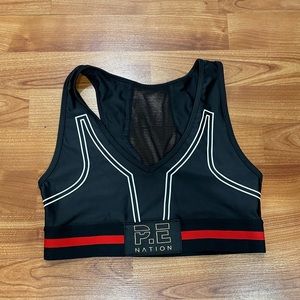 PE nation black sport bra top size M